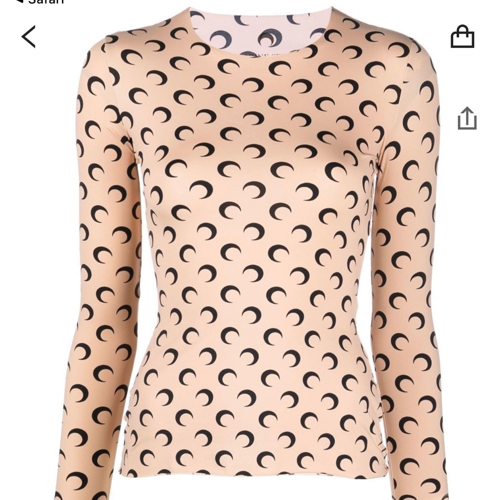 Marine Serre Brand New Nude Top